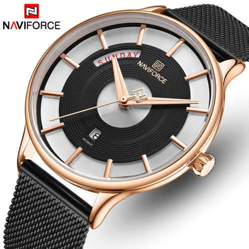 NAVIFORCE Watch Men Top Brand Luxury Fashion Business Men’s Watch Stainless Steel Waterproof Quartz Wristwatch Relogio Masculino
