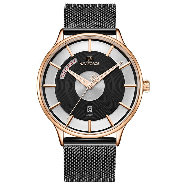 NAVIFORCE Watch Men Top Brand Luxury Fashion Business Men’s Watch Stainless Steel Waterproof Quartz Wristwatch Relogio Masculino