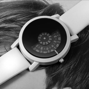 Fashion Turntable Couple Watch Men Women Watches Creative Watch Leather Beloved Clock sevgili saati reloj hombre reloj mujer