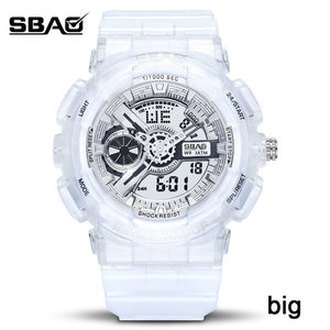 New Couple Watch Sport Dual Display Waterproof Transparent Watch Man And Ladies Couples Wristwatch Reloj Hombre Lover Watch Gift