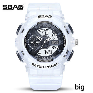 New Couple Watch Sport Dual Display Waterproof Transparent Watch Man And Ladies Couples Wristwatch Reloj Hombre Lover Watch Gift