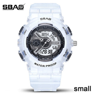 New Couple Watch Sport Dual Display Waterproof Transparent Watch Man And Ladies Couples Wristwatch Reloj Hombre Lover Watch Gift