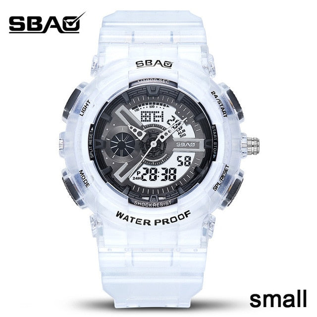 New Couple Watch Sport Dual Display Waterproof Transparent Watch Man And Ladies Couples Wristwatch Reloj Hombre Lover Watch Gift