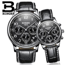 Load image into Gallery viewer, Switzerland watches Lover&#39;s Luxury brand BINGER Men&#39;s Mechanical and Women&#39;s Quartz Wristwatches Sapphire Waterproof B-603MW