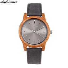 Load image into Gallery viewer, shifenmei S5551 Wooden women Watches watch stainless steel Hand quartz Wood Leather Bracelet woMen Watch