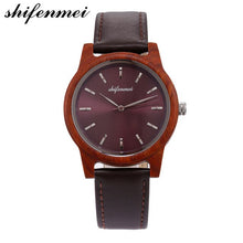 Load image into Gallery viewer, shifenmei S5551 Wooden women Watches watch stainless steel Hand quartz Wood Leather Bracelet woMen Watch