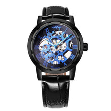 Load image into Gallery viewer, Winner Hand-wind Mechanical Watch Unisex Women&#39;s Watch Skeleton Leather Strap Roman Number Display Business Vogue +Box