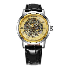 Load image into Gallery viewer, Winner Hand-wind Mechanical Watch Unisex Women&#39;s Watch Skeleton Leather Strap Roman Number Display Business Vogue +Box