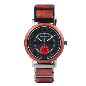 les montres BOBO BIRD Wooden Men Watches Top Brand Luxury Stylish Women Quartz Watch Personalized Gifts for Couples