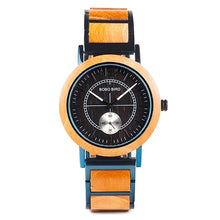 Load image into Gallery viewer, les montres BOBO BIRD Wooden Men Watches Top Brand Luxury Stylish Women Quartz Watch Personalized Gifts for Couples
