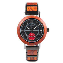 Load image into Gallery viewer, les montres BOBO BIRD Wooden Men Watches Top Brand Luxury Stylish Women Quartz Watch Personalized Gifts for Couples
